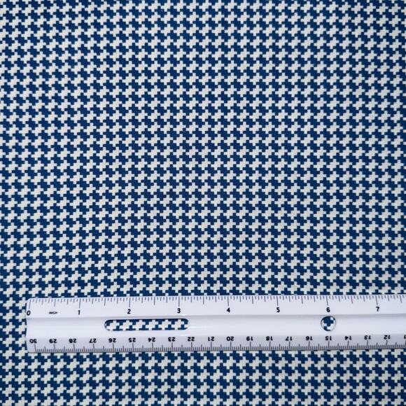 Blue Houndstooth | Flowerhouse All a Flutter | Robert Kaufman Fabrics | 1/2 Yard - Picture 2 of 6
